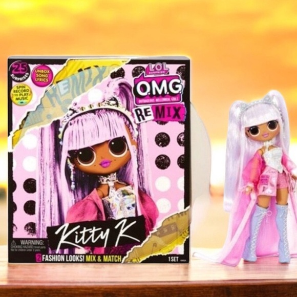 L.O.L. Surprise! OMG Remix Kitty K Doll - Pink and Silver - Picture 1 of 6